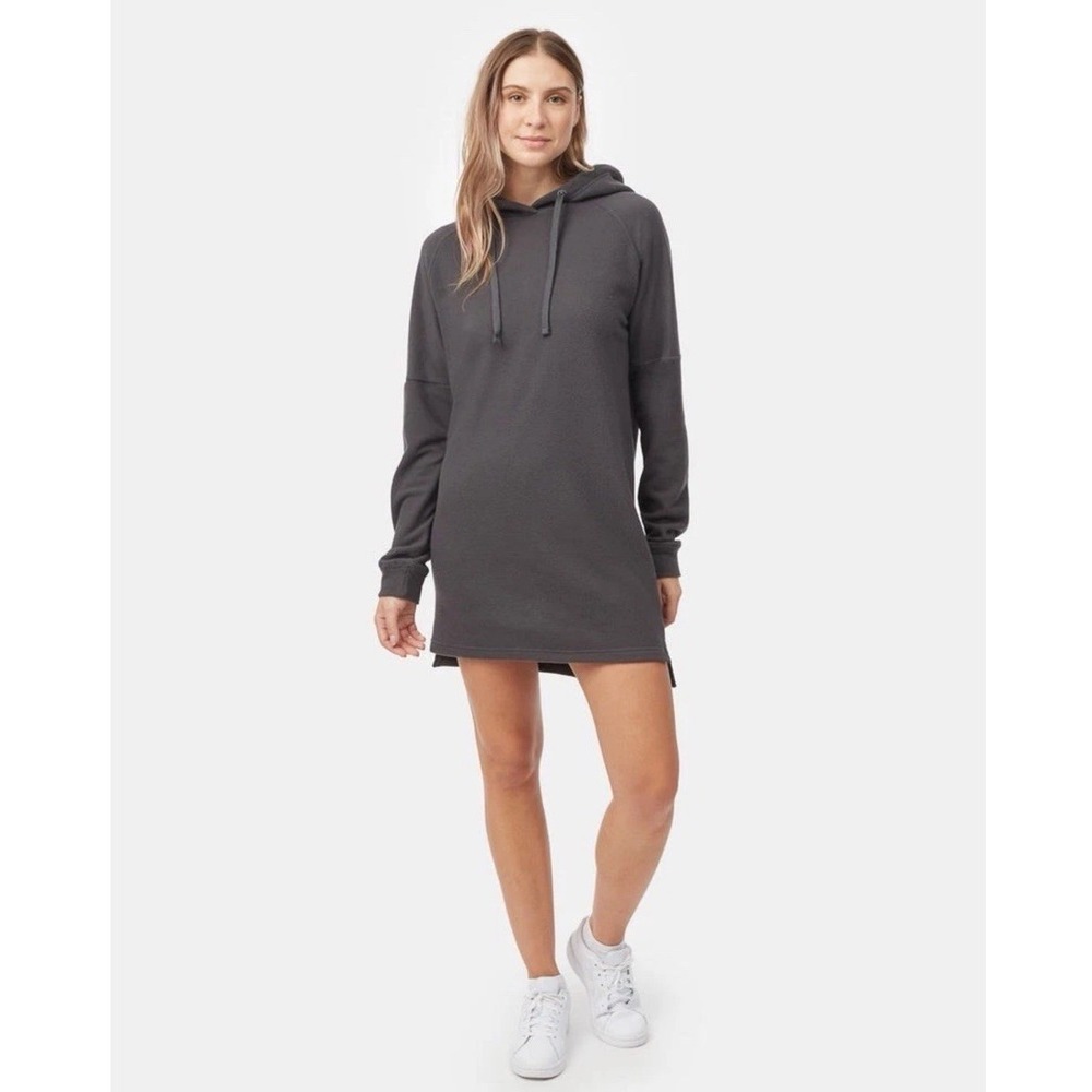 Tentree French Terry Hoodie Tunic/Dress in Gray M Lounge Sustainable Athleisure